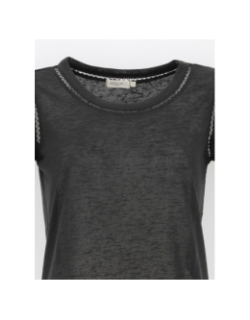 T-shirt colyne noir femme - Deeluxe