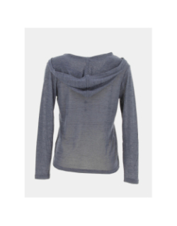 Pull fin à capuche deliboz bleu marine femme - Sun Valley