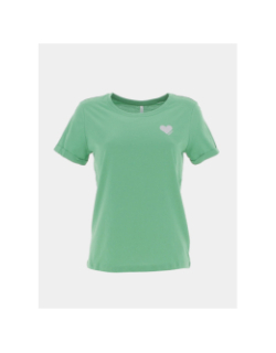 T-shirt kita life coeur vert femme - Only