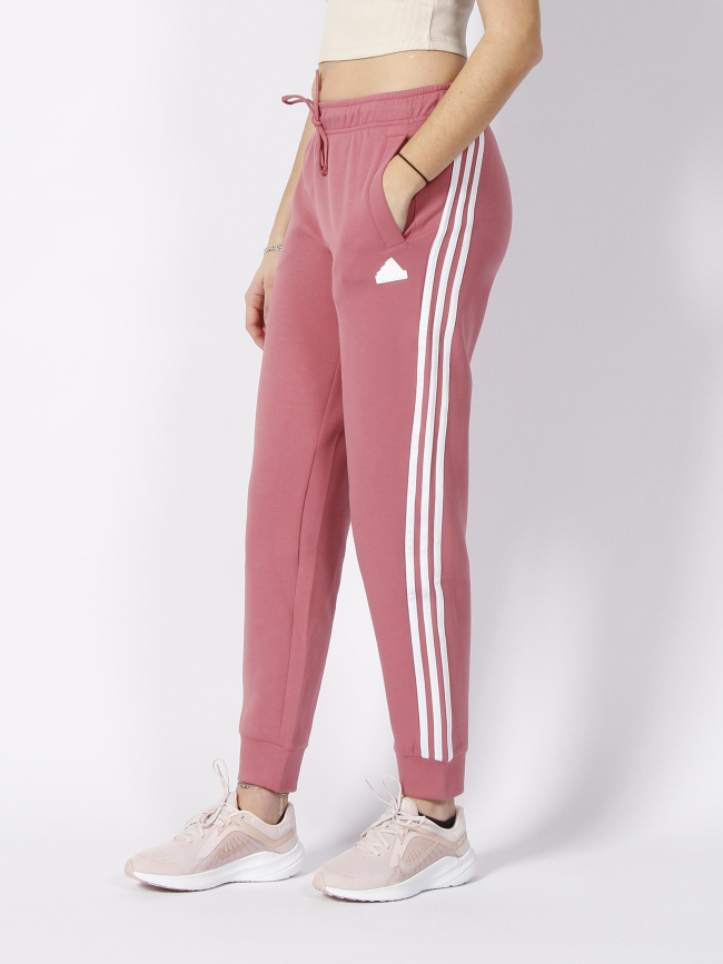 Jogging regular 3 stripes rose femme - Adidas