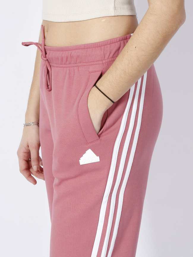 Jogging regular 3 stripes rose femme - Adidas