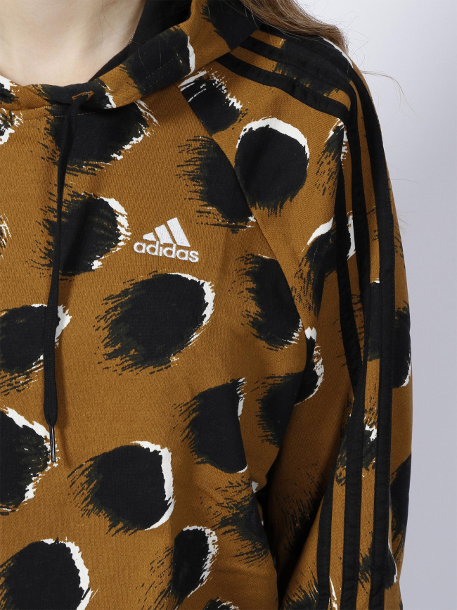 Sweat crop animal marron femme - Adidas