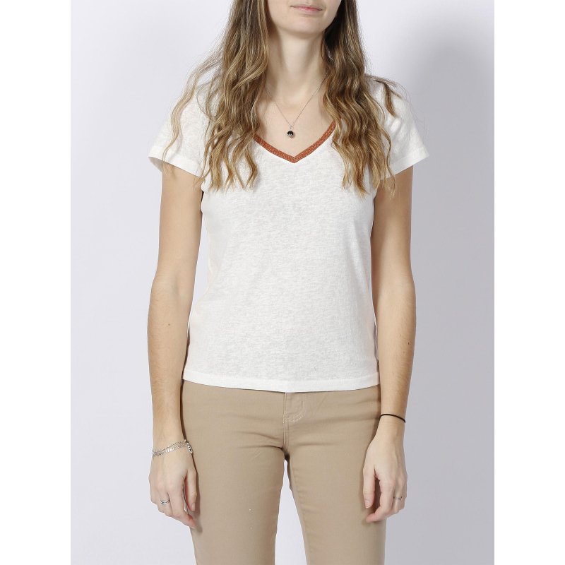 T-shirt mendy blanc femme - Deeluxe