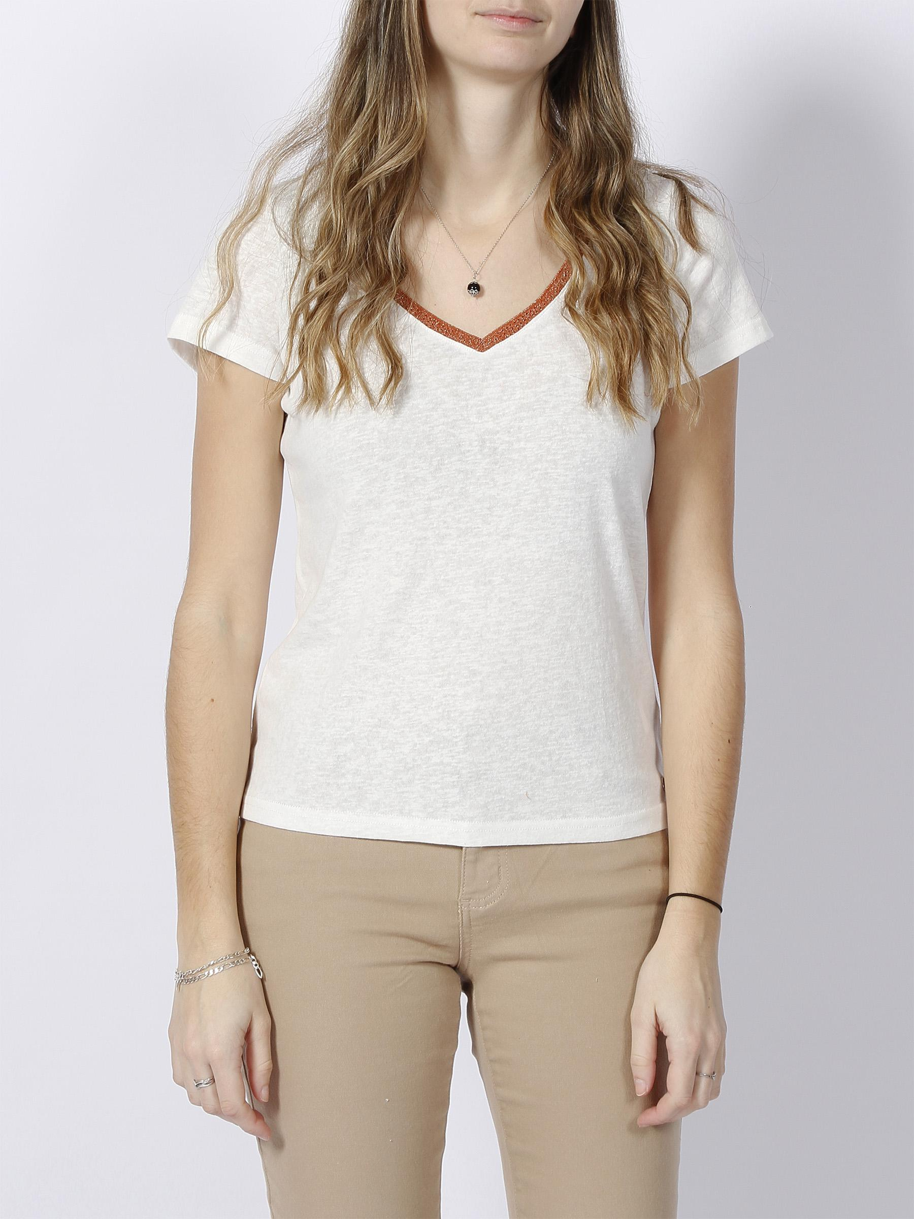 T-shirt mendy blanc femme - Deeluxe