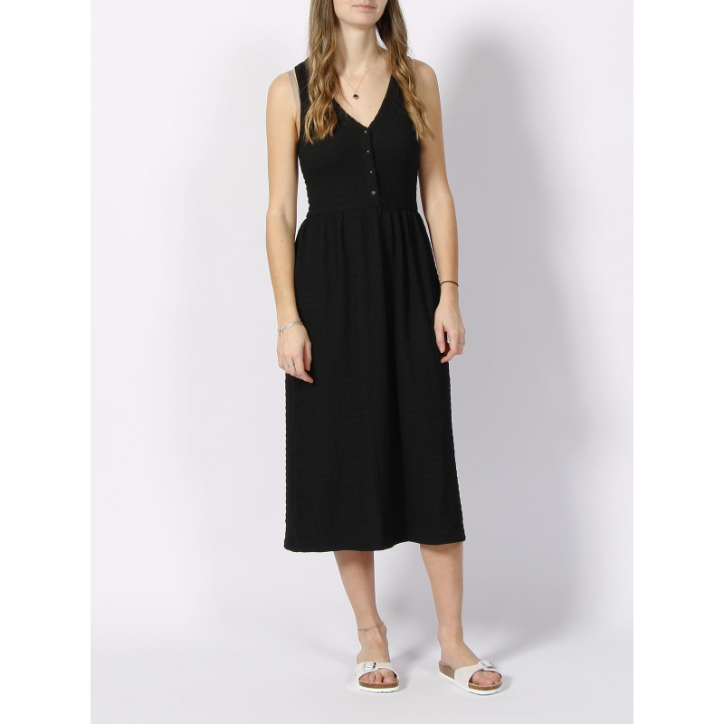 Robe midi aria noir femme - Deeluxe