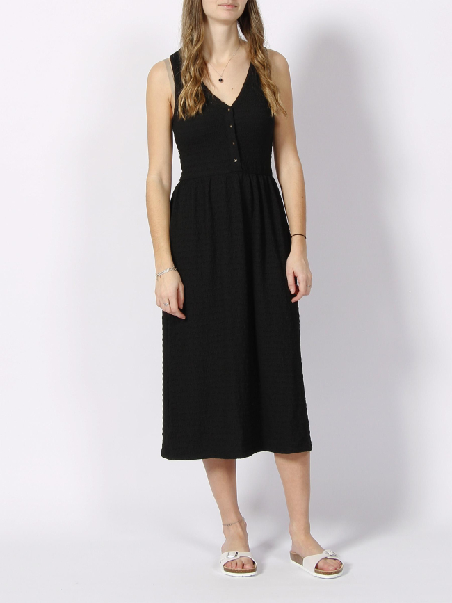 Robe midi aria noir femme - Deeluxe