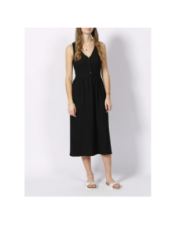 Robe midi aria noir femme - Deeluxe