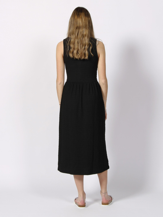 Robe midi aria noir femme - Deeluxe