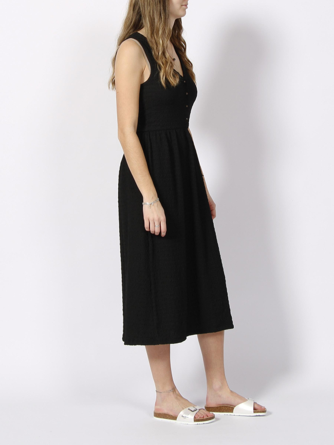 Robe midi aria noir femme - Deeluxe