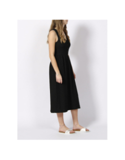 Robe midi aria noir femme - Deeluxe