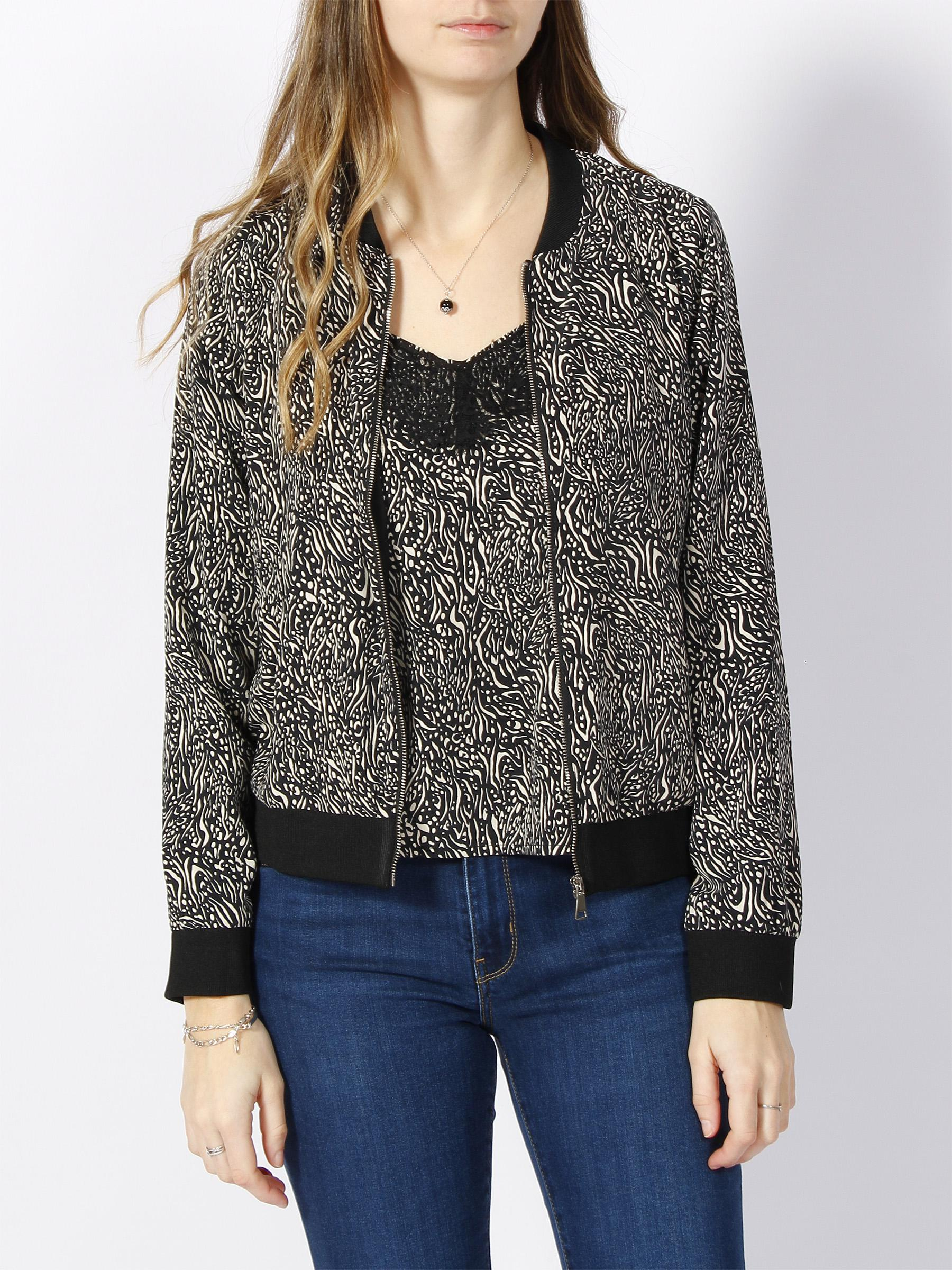 Veste bomber légère adeline noir femme - Deeluxe