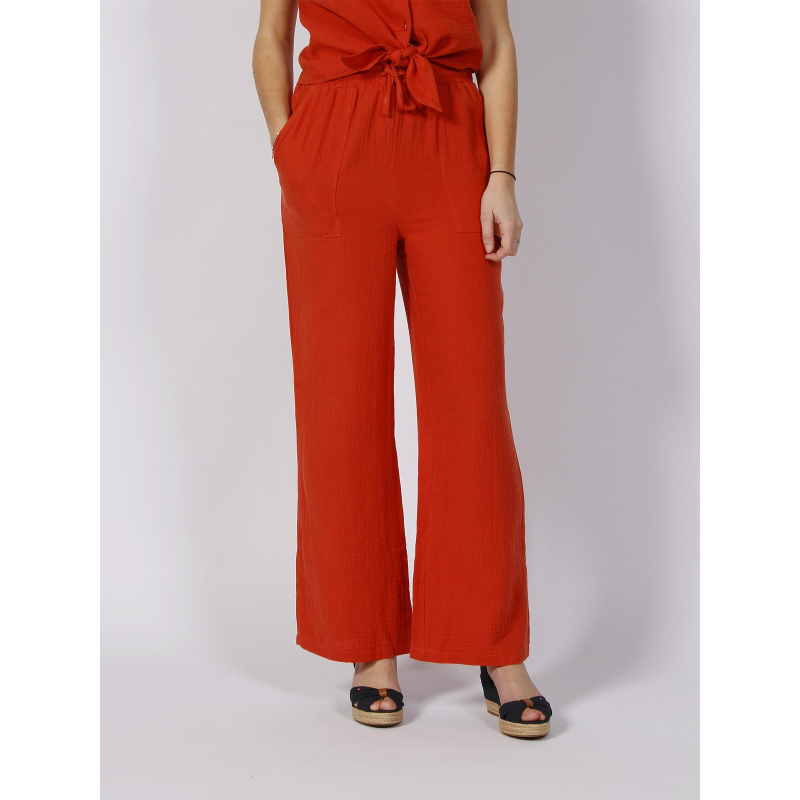 Pantalon fluide dana orange femme - Deeluxe