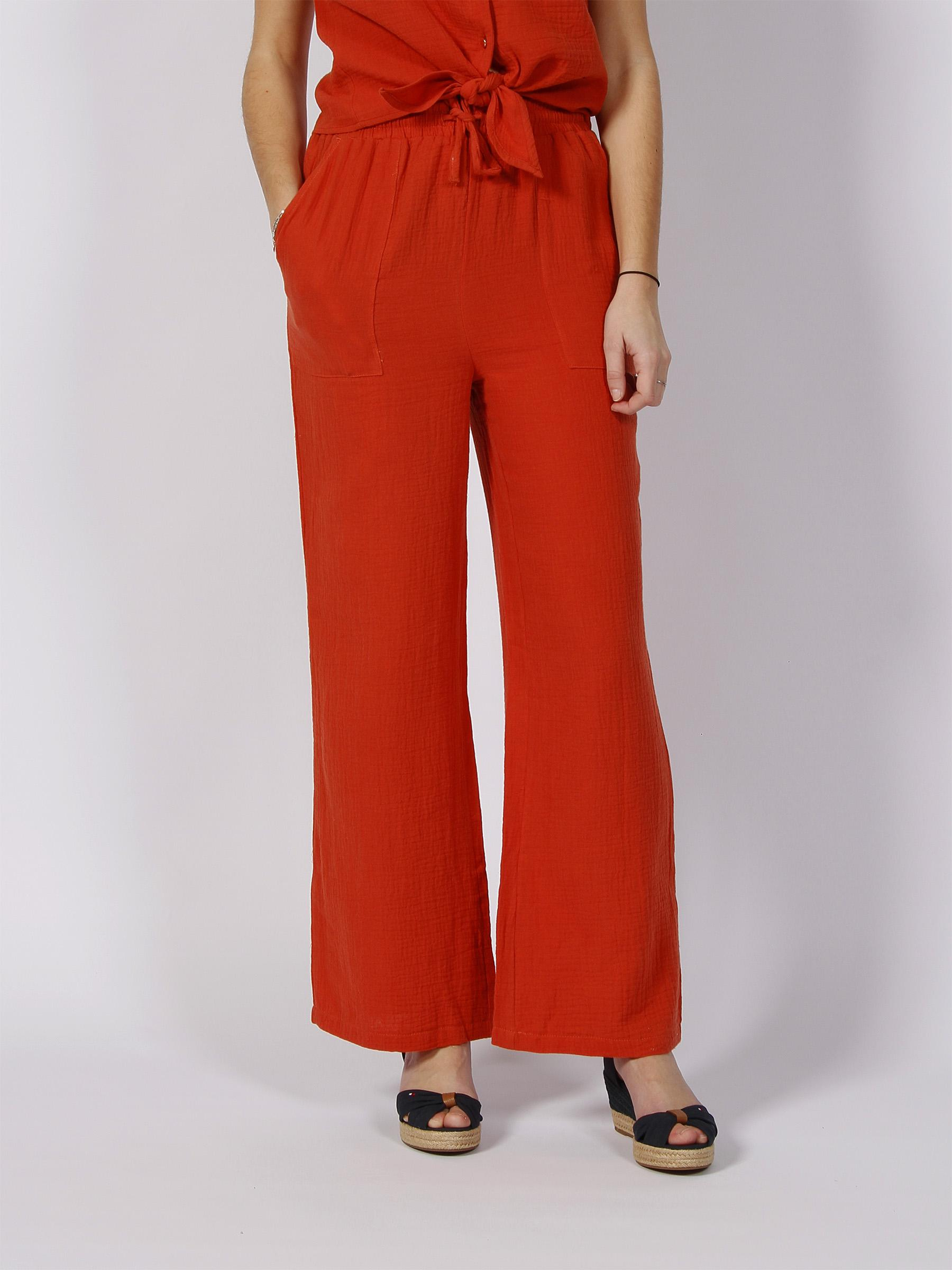 Pantalon fluide dana orange femme - Deeluxe