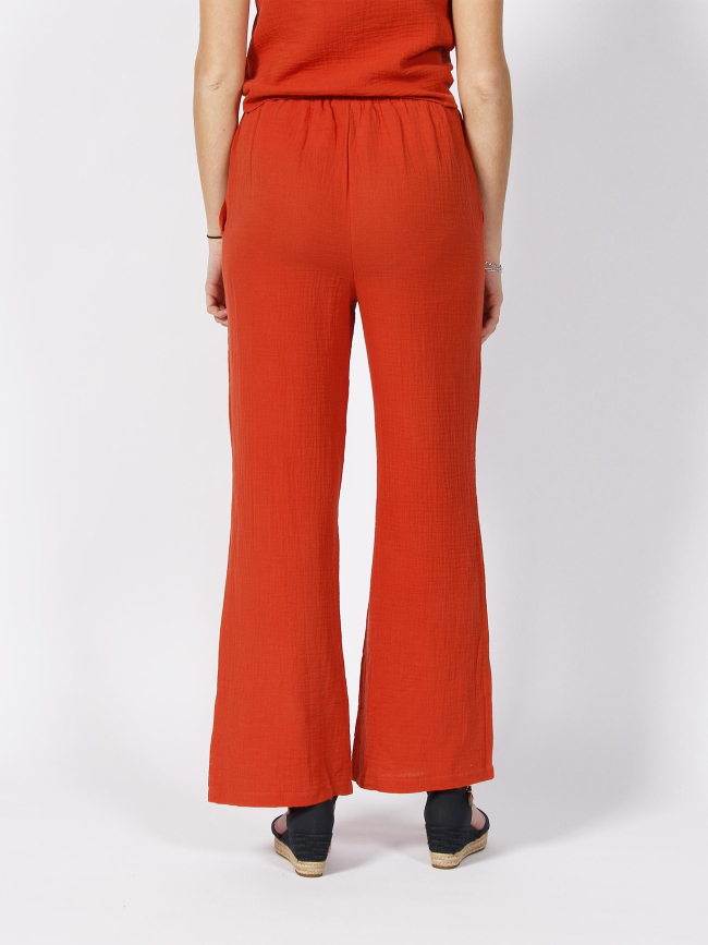 Pantalon fluide dana orange femme - Deeluxe