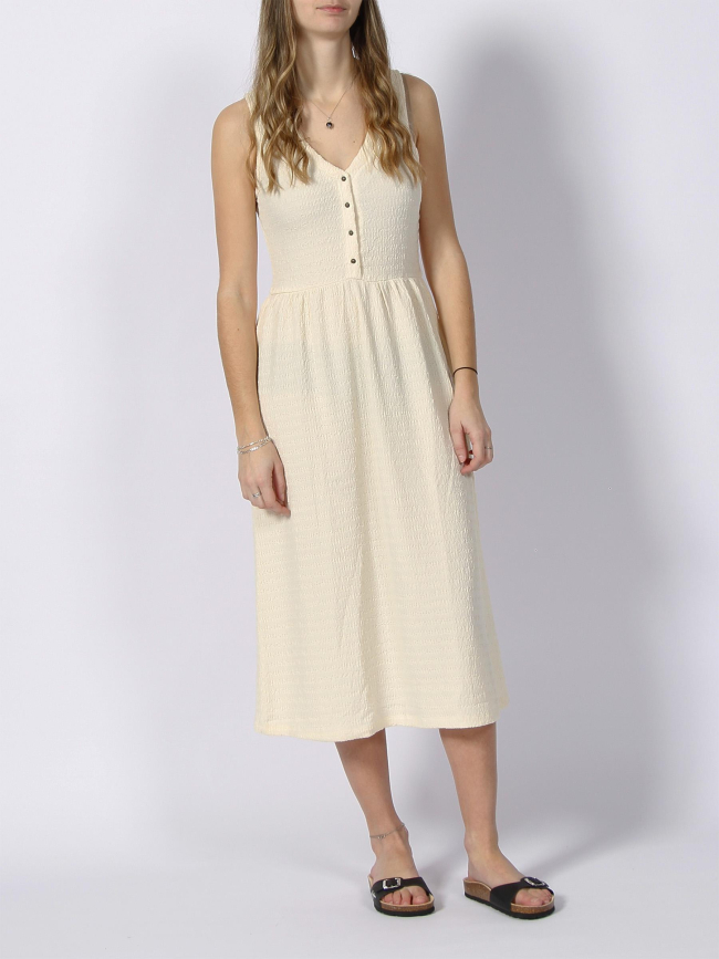 Robe midi aria blanc ivoire femme - Deeluxe