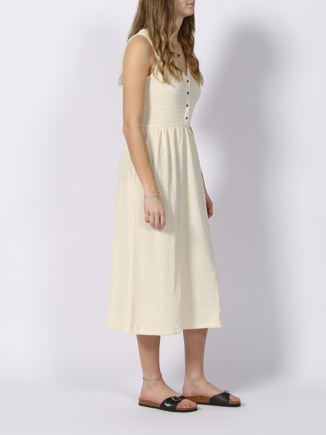 Robe midi aria blanc ivoire femme - Deeluxe