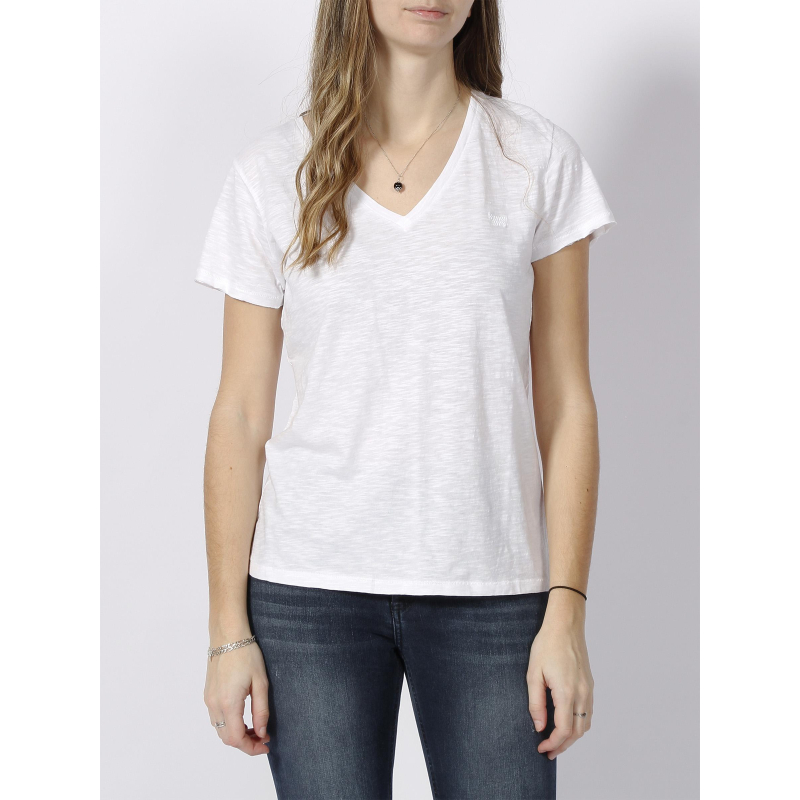 T-shirt studios logo brodé blanc femme - Superdry