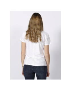 T-shirt studios logo brodé blanc femme - Superdry