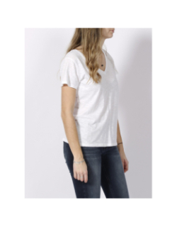 T-shirt studios logo brodé blanc femme - Superdry