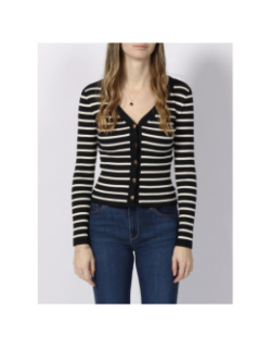 Gilet cardigan marinière milia bleu marine femme - Morgan