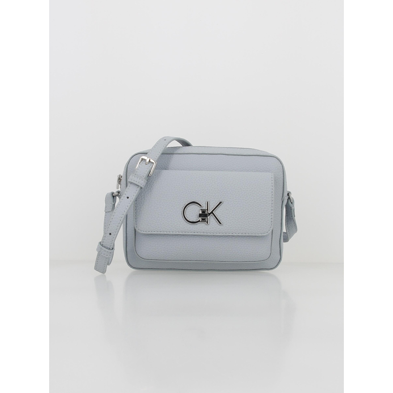 Sac bandoulière re-lock camera bleu femme - Calvin Klein