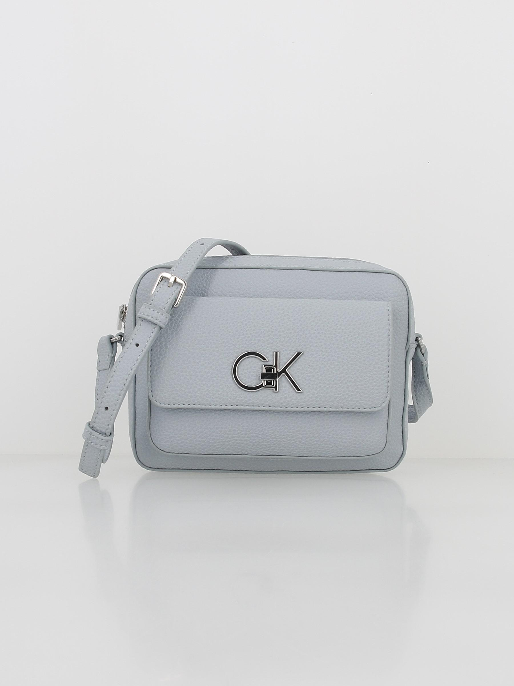 Sac bandoulière re-lock camera bleu femme - Calvin Klein