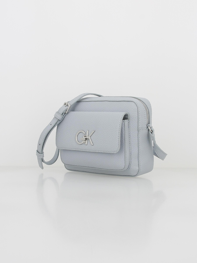 Sac bandoulière re-lock camera bleu femme - Calvin Klein