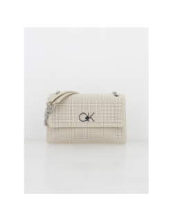 Sac à main re-lock conv suede beige femme - Calvin Klein