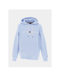 Sweat à capuche logo bleu clair homme - Tommy Hilfiger