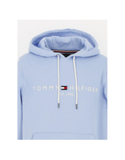 Sweat à capuche logo bleu clair homme - Tommy Hilfiger