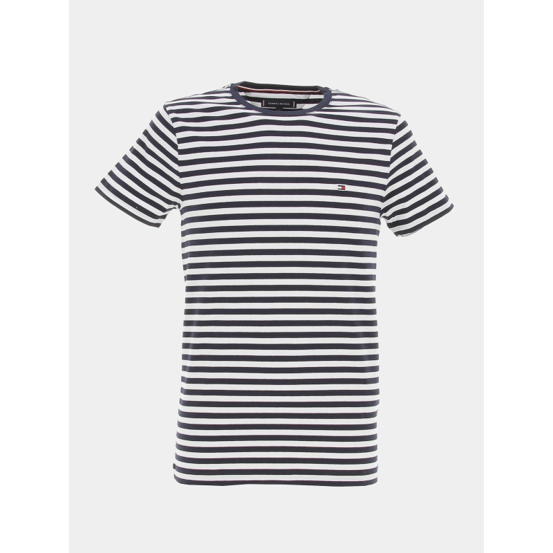 T-shirt marinière stretch bleu marine homme - Tommy Hilfiger