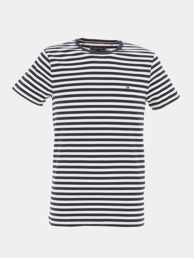 T-shirt marinière stretch bleu marine homme - Tommy Hilfiger