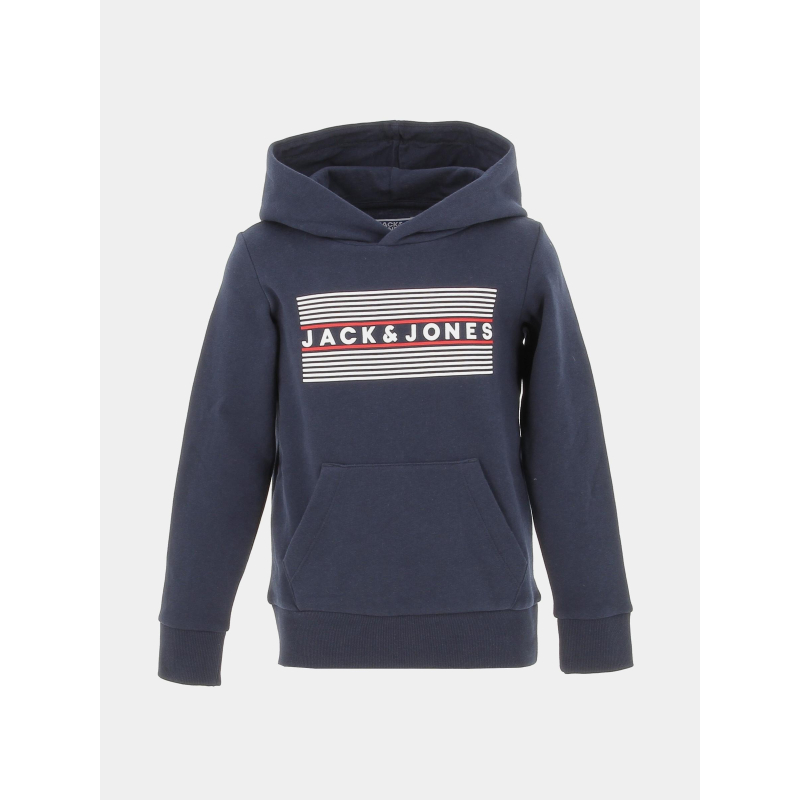 Sweat à capuche logo hood bleu garçon - Jack & Jones