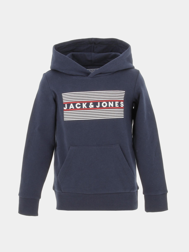 Sweat à capuche logo hood bleu garçon - Jack & Jones