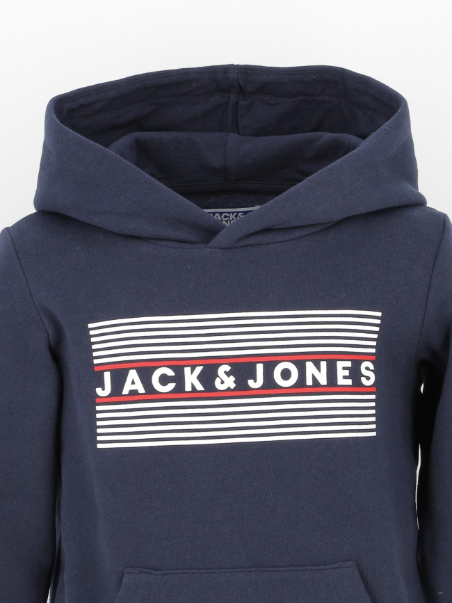 Sweat à capuche logo hood bleu garçon - Jack & Jones