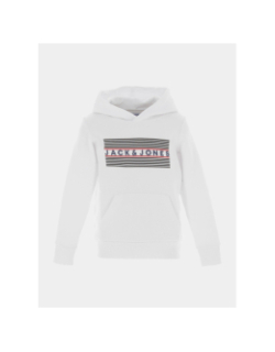 Sweat à capuche logo hood blanc garçon - Jack & Jones