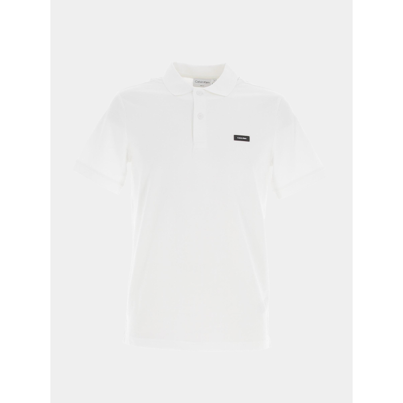 Polo stretch pique blanc homme - Calvin Klein