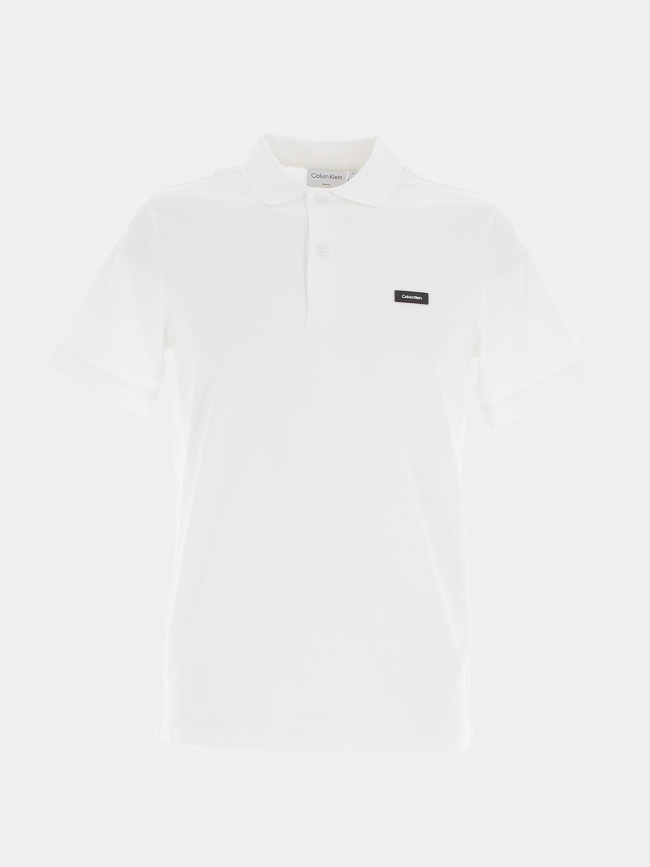 Polo stretch pique blanc homme - Calvin Klein