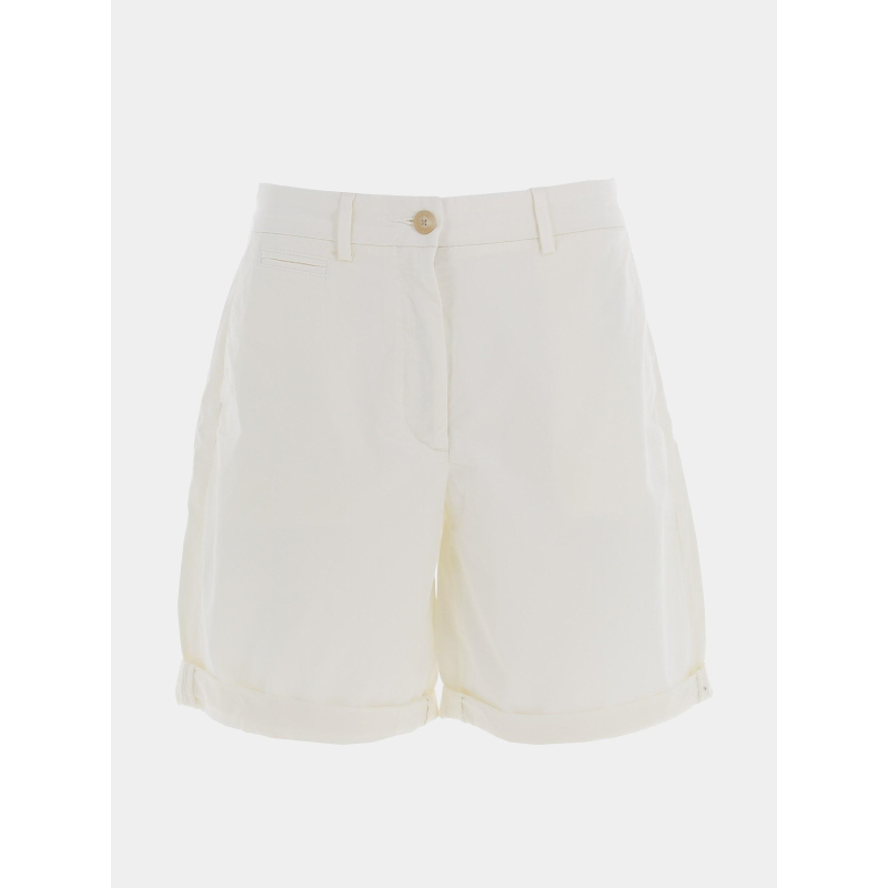 Short chino co blend écru femme - Tommy Hilfiger