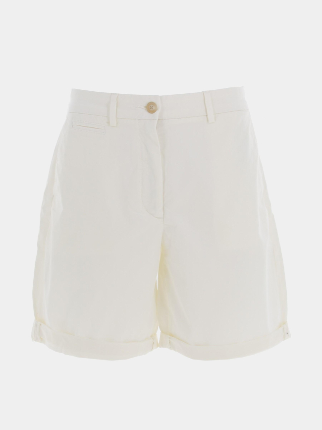 Short chino co blend écru femme - Tommy Hilfiger