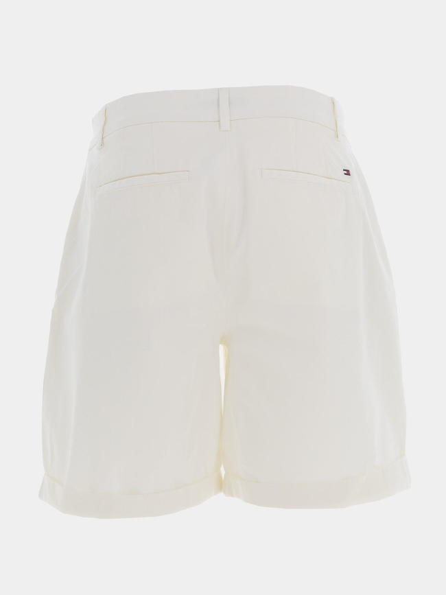 Short chino co blend écru femme - Tommy Hilfiger