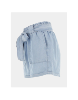 Short denim malibu paperbag bleu clair femme - Only