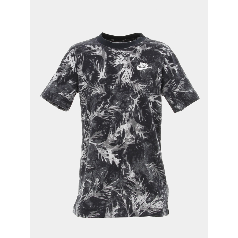 T-shirt nsw camo leaf noir garçon - Nike