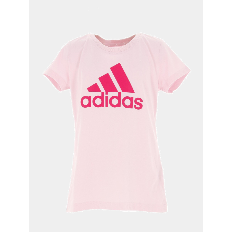 T-shirt manches courtes rose fille - Adidas