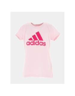 T-shirt manches courtes rose fille - Adidas