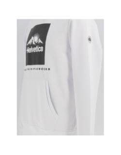 Sweat à capuche manolo blanc homme - Helvetica
