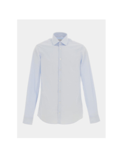 Chemise poplin stretch slim bleu homme - Calvin Klein