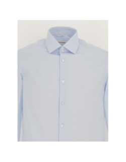 Chemise poplin stretch slim bleu homme - Calvin Klein