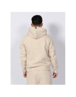 Sweat à capuche petit logo beige homme - Tommy Hilfiger