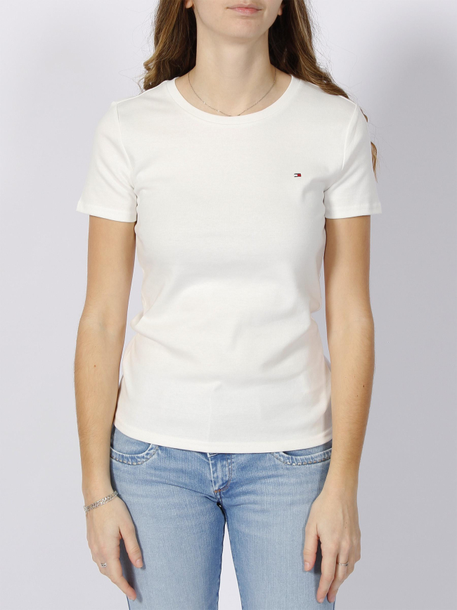 T-shirt slim cody blanc femme - Tommy Hilfiger